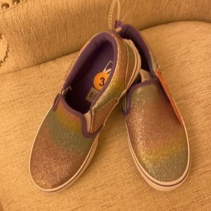 Rainbow glitter vans